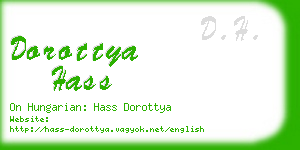 dorottya hass business card